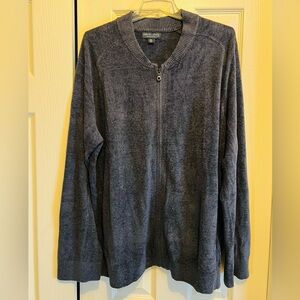 Barefoot Dreams NWOT Men's Charcoal Zip-Up Sweater